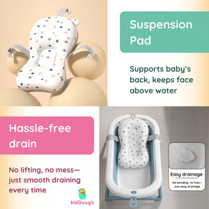 Kiddough Foldable Baby Bathtub Blue | The Mom Store - Baby Safety