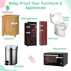 KidDough Furniture Safety Locks Beige | The Mom Store - Baby Safety
