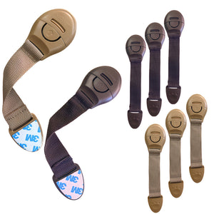 KidDough Furniture Safety Locks for Kids - Pack of 4 Beige + 4 Brown Locks - 4Beige+4Brown