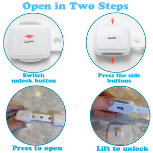 KidDough Furniture Safety Locks for Kids - Pack of 4 Locks, Double Lock System - Duallocks