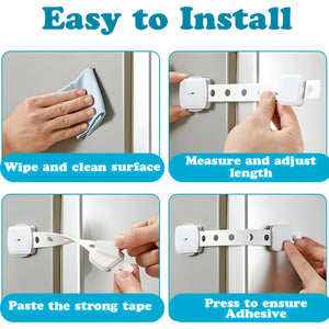 KidDough Furniture Safety Locks for Kids - Pack of 4 Locks, Double Lock System - Duallocks