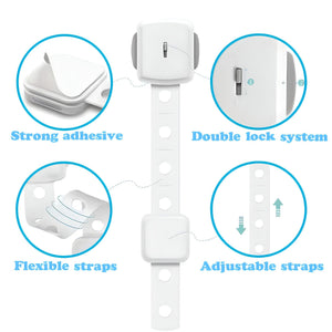 KidDough Furniture Safety Locks for Kids - Pack of 4 Locks, Double Lock System - Duallocks