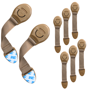 KidDough Furniture Safety Locks for Kids - Pack of 8 Beige Locks - 8BeigeLocks