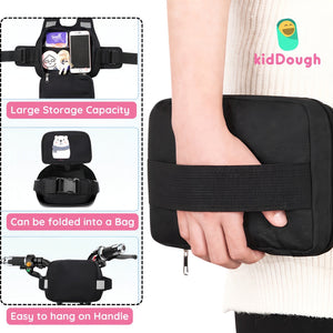 KidDough Kids Safety Harness Belt for Two Wheelers with Storage (Black) - Baby Safety