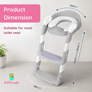 KidDough Potty Seat with Ladder Grey | The Mom Store - Baby Safety