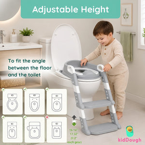 KidDough Potty Seat with Ladder Grey | The Mom Store - Baby Safety