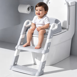 KidDough Potty Seat with Ladder Grey | The Mom Store - Baby Safety