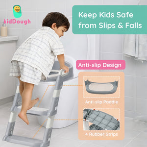 KidDough Potty Seat with Ladder Grey | The Mom Store - Baby Safety