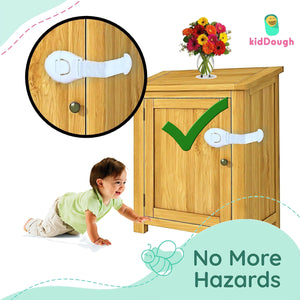 KidDough Safety Locks for Kids - Pack of 2White+2Brown+2Beige+2 Grey Locks - MixLocks