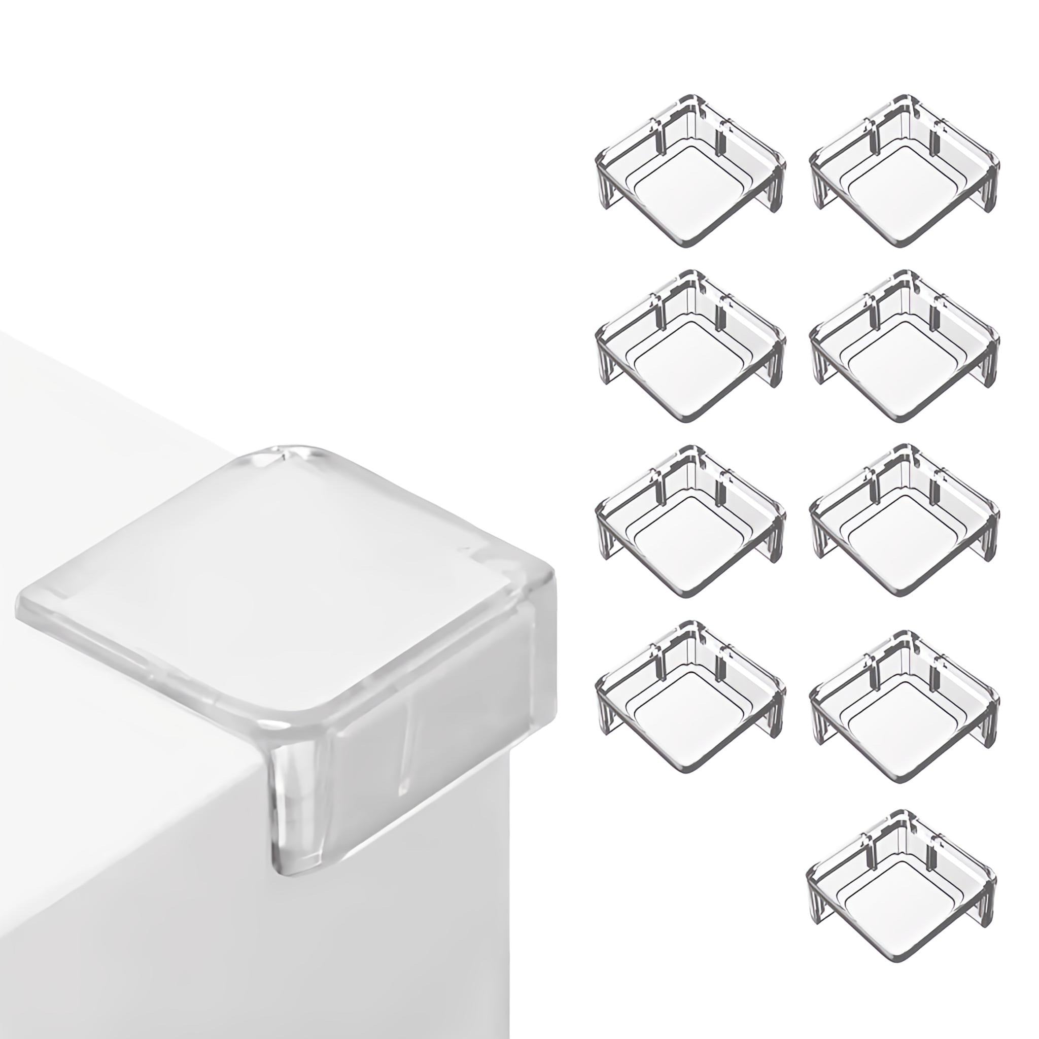 KidDough Transparent, Corner Protector for Furniture, 10 pcs/Pack - Transparent Square Shape Corner Guards