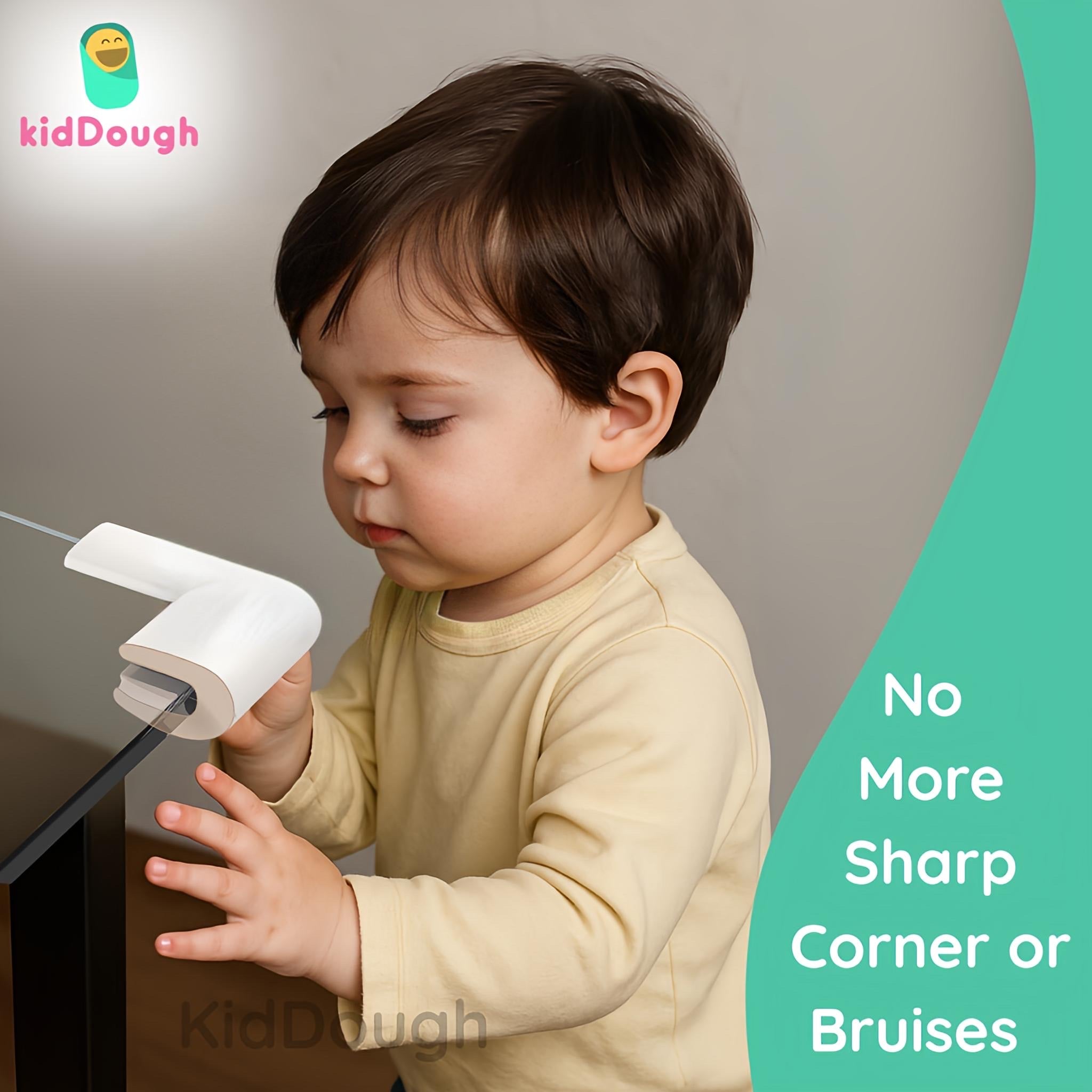 KidDough U-Shape Table Corner Guards for Kids Safety, White (8pcs/Pack)