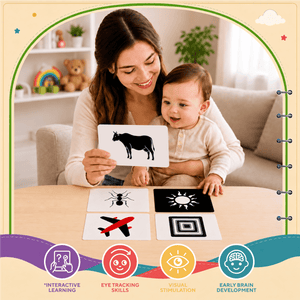 Kidocoo High Contrast Flash Cards for Newborn Babies - Kids Learning Books
