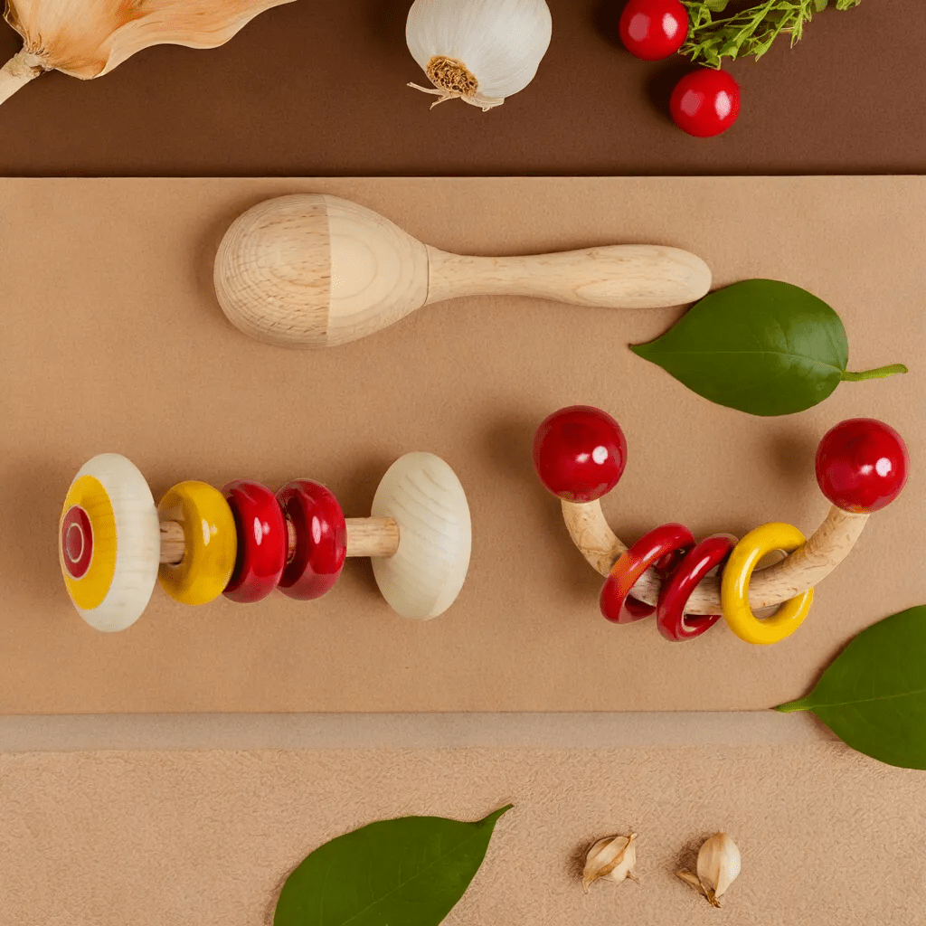 Kidocoo Rattle Set (Curved Ring - Rattle - Shaker) - RS - 3N