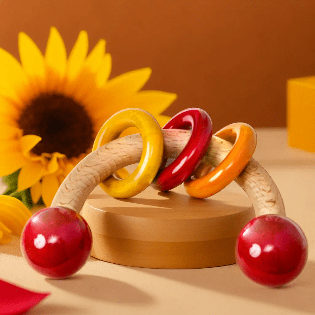 Kidocoo Rattle Set (Curved Ring - Rattle - Shaker) - RS - 3N