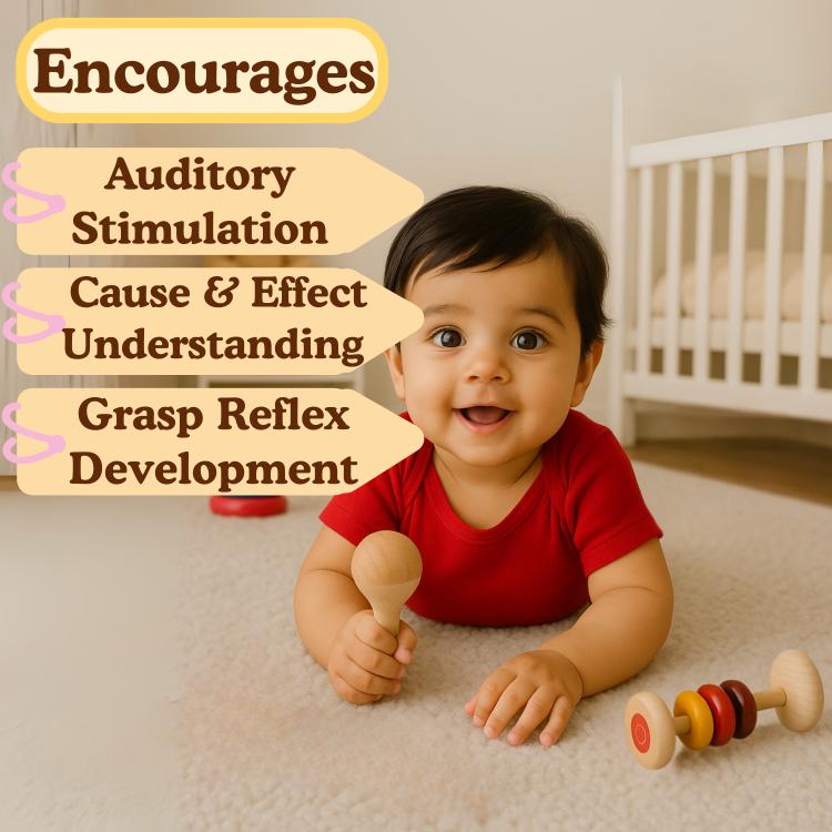 Kidocoo Rattle Set (Curved Ring - Rattle - Shaker) - RS - 3N
