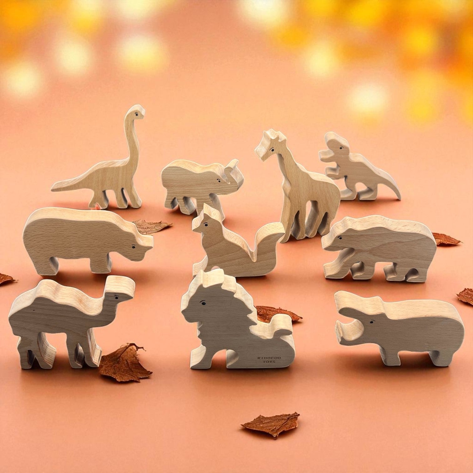 Kidocoo Wooden Animal Set - Wooden Toys