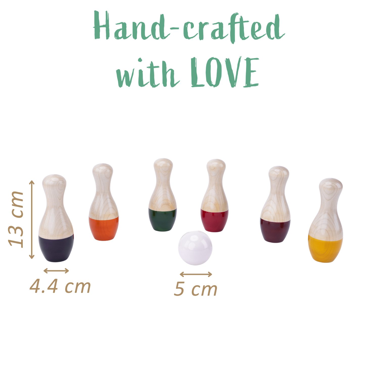 Kidocoo Wooden Bowling Pins - BP - 7N