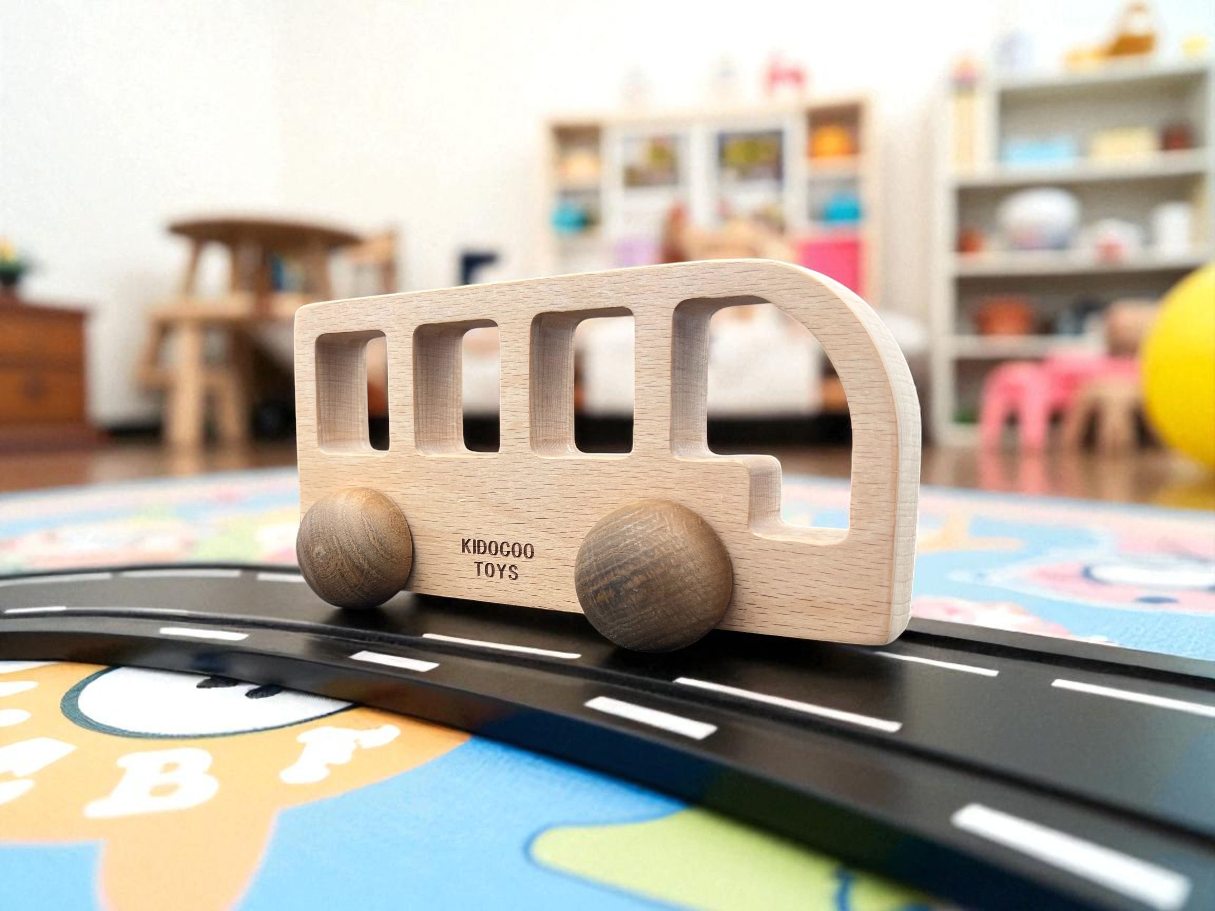 Kidocoo Wooden Bus - Wooden Vehicles