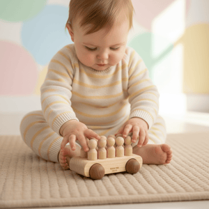 Kidocoo Wooden Car With Pegs - Wooden Vehicles