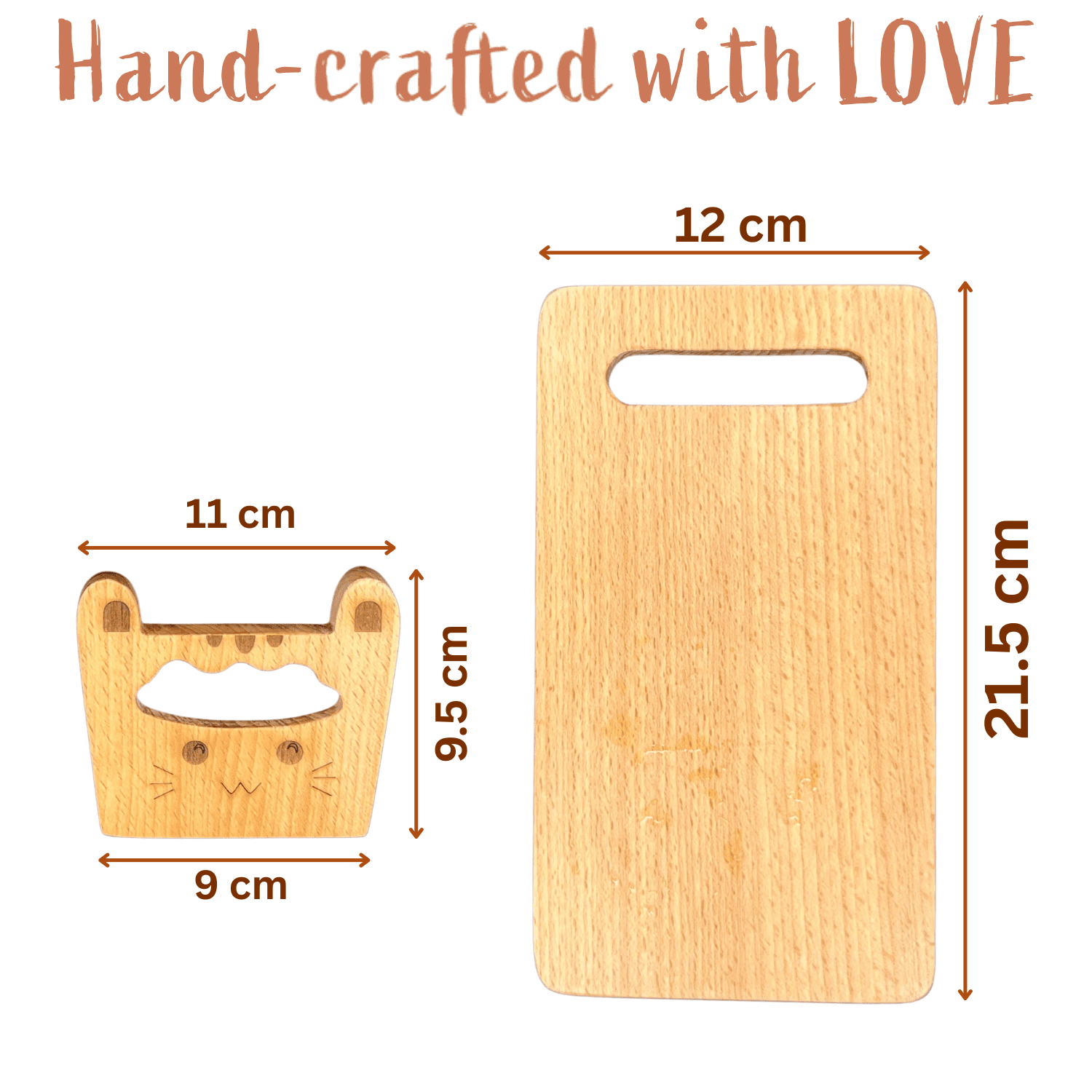 Kidocoo Wooden Chopping Board with Wooden Knife - Pretend & Play Toys