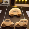 Kidocoo Wooden Toy Car Set - Wooden Vehicles