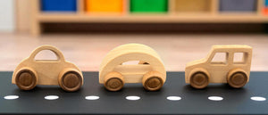 Kidocoo Wooden Toy Car Set - Wooden Vehicles