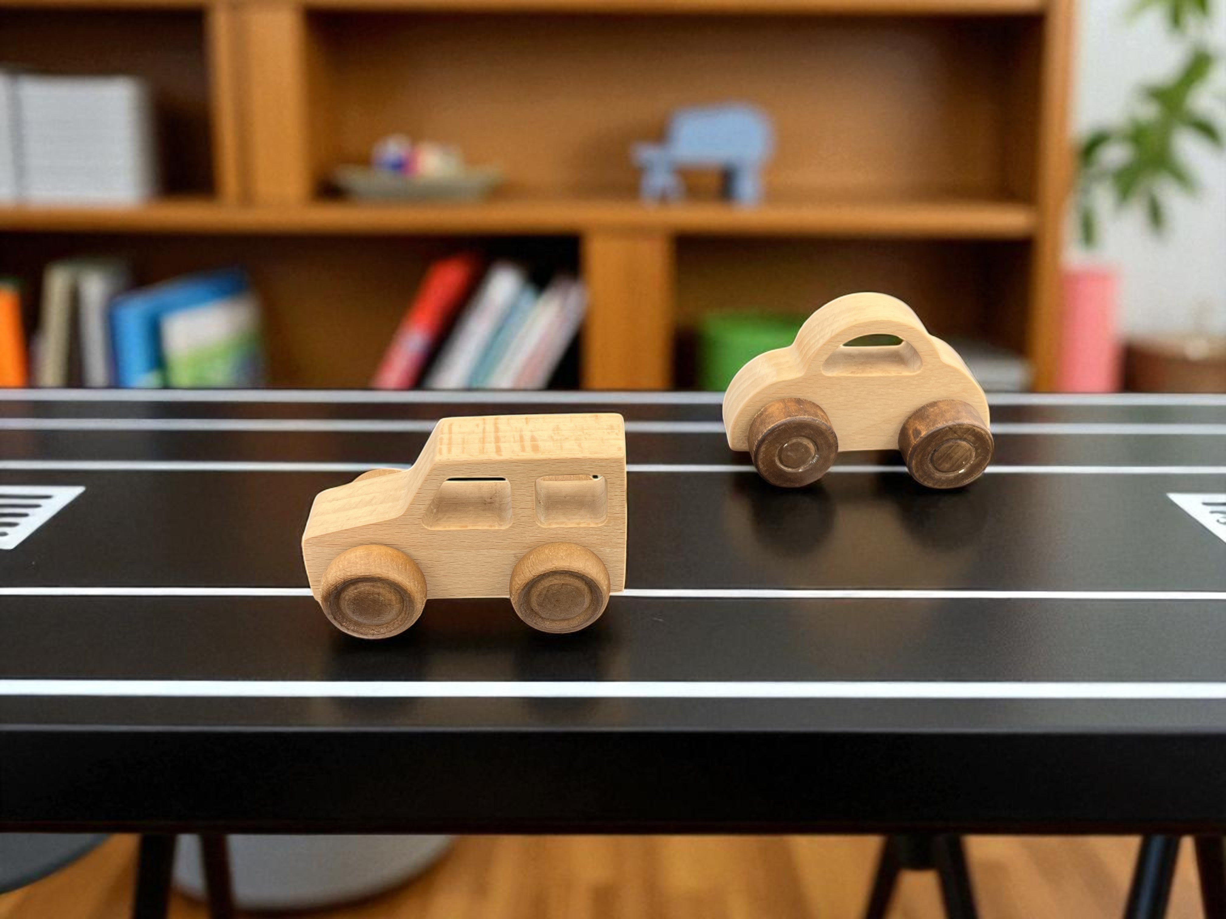 Kidocoo Wooden Toy Car Set - Wooden Vehicles