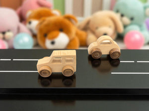 Kidocoo Wooden Toy Car Set - Wooden Vehicles