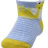 Kids Ankle Length Socks: Cutie Saurus- Blue Stripes - SOC-CSBST-6-12
