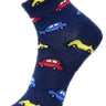 Kids Ankle Length Socks: Party Wagon- Navy - SOC-PWNV-6-12