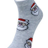 Kids Ankle Length Socks:Dear Santa:Grey - SOC-AF-DSG-6-12