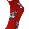 Kids Ankle Length Socks:Dear Santa:Red - SOC-AF-DSR-6-12