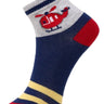 Kids Ankle Length Socks:Rider:Navy - SOC-AF-RDNV-6-12