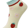 Kids Ankle Length Socks:Sweet Berry:Lemon - SOC-AF-SBLM-6-12