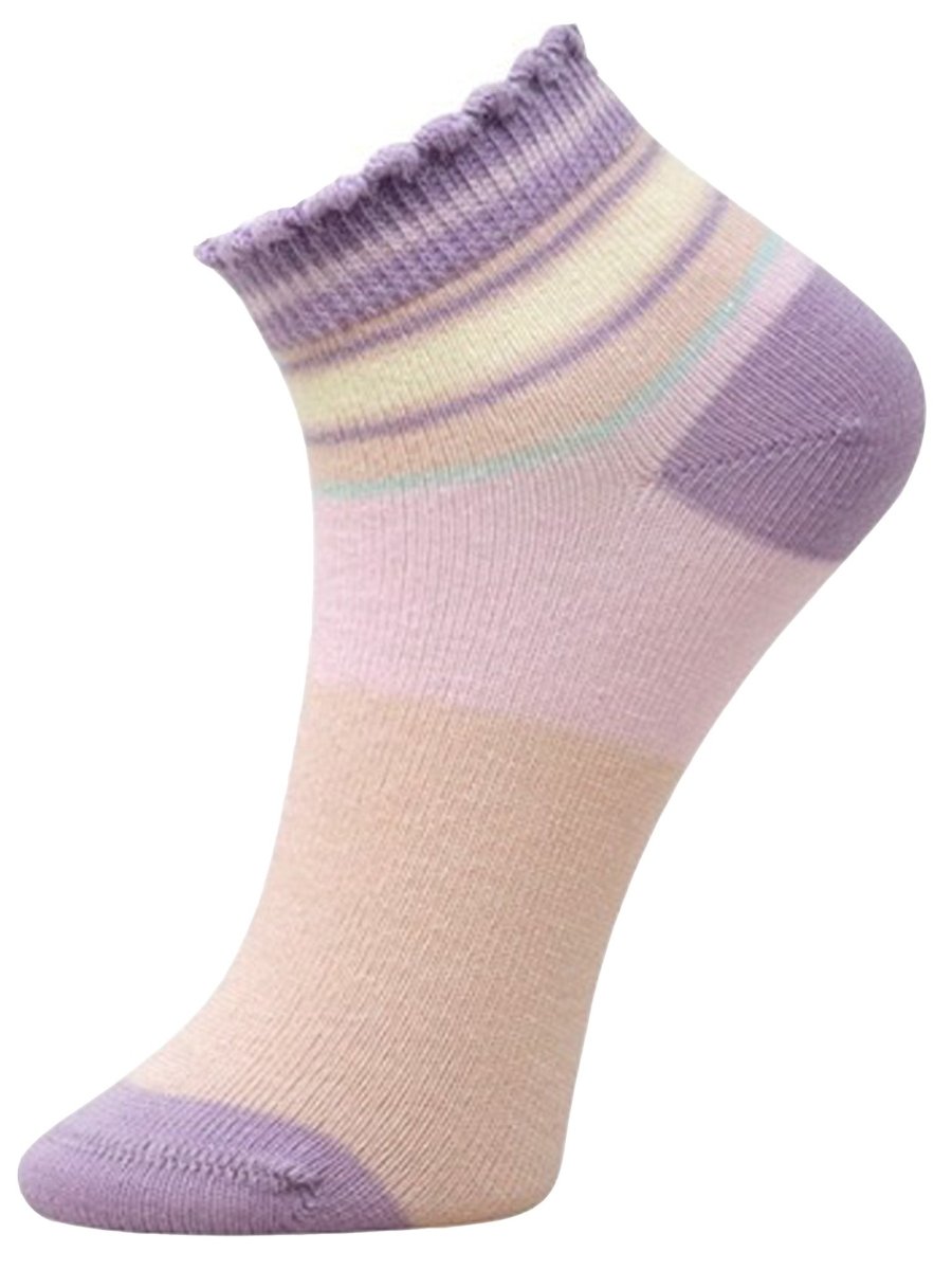 Kids Ankle Length Socks:Sweet Berry:Peach - SOC-AF-SBPH-6-12