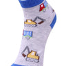 Kids Ankle Length Socks:Truck Time:Grey - SOC-AF-TRTGR-6-12