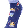 Kids Ankle Length Socks:Truck Time:Navy - SOC-AF-TRTNV-0-6