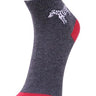 Kids Ankle Length Socks:Zebra:Ash - SOC-AF-ZBAS-6-12