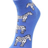 Kids Ankle Length Socks:Zebra:Blue - SOC-AF-ZEBBL-6-12