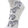 Kids Ankle Length Socks:Zebra:Grey - SOC-AF-ZBGR-6-12