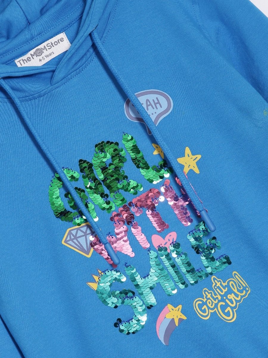 Kids Hooded Sweatshirt Combo of 2- Girl With Smile & Believe In Unicorn Magic - KWW2-AN-GBM-0-6