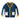 Kids Navy Blue with Striking Mustard Stripes Cardigan Sweater V neck - 1 - 2 Years Winter Wear
