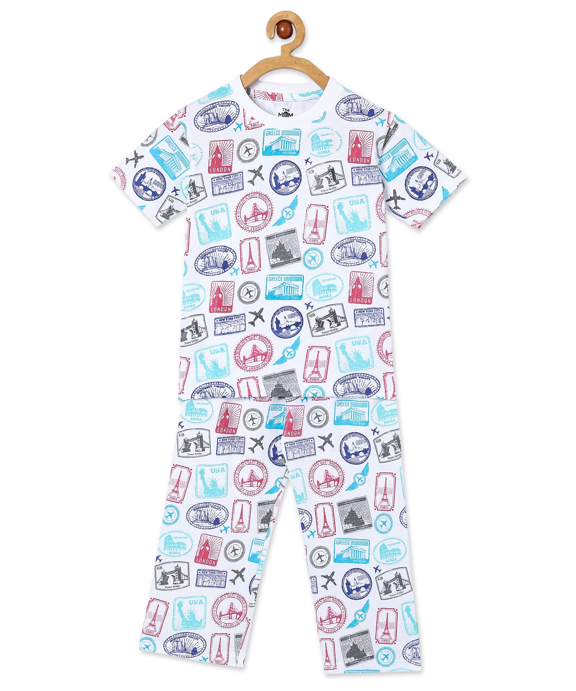 Kids Pajama Set Combo of 2 Baby Pyjamas Set - Bedtime Buddies & Wander & Wonder - TPS2 - AN - BTBW - 0 - 6