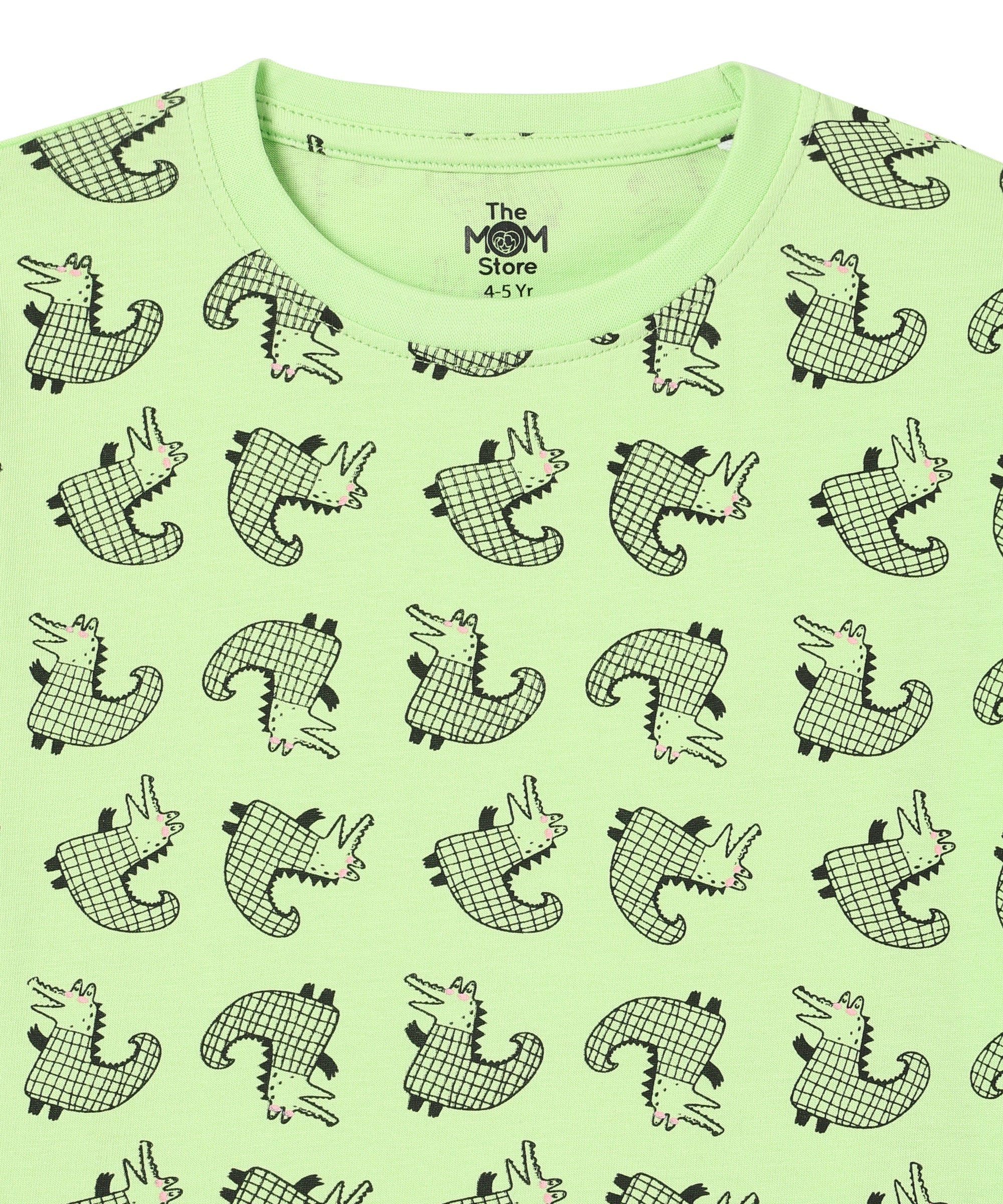 Kids Pajama Set Combo of 2 Baby Pyjamas Set - Happy Gator & Game & Snooze - TPS2 - AN - HGMS - 0 - 6