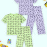 Kids Pajama Set Combo of 2 Baby Pyjamas Set - Happy Gator & Game & Snooze - TPS2 - AN - HGMS - 0 - 6