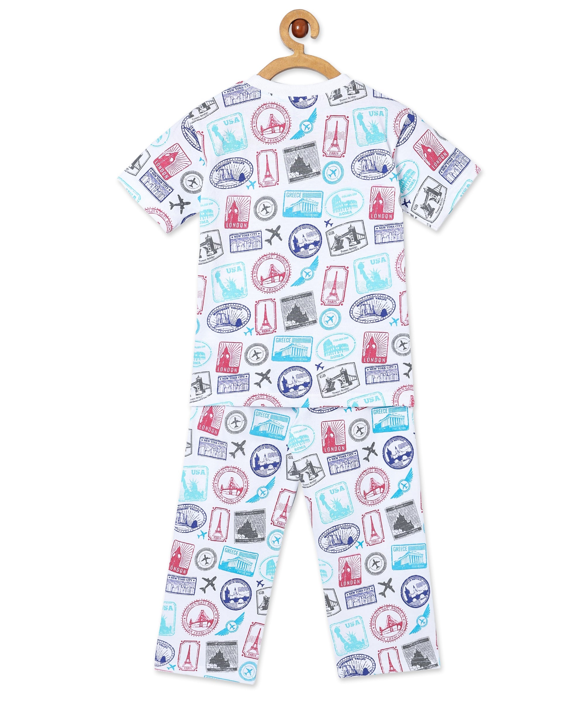 Kids Pajama Set Combo of 2 Baby Pyjamas Set - Route to Rest & Wander & Wonder - TPS2 - AN - RTRSW - 0 - 6