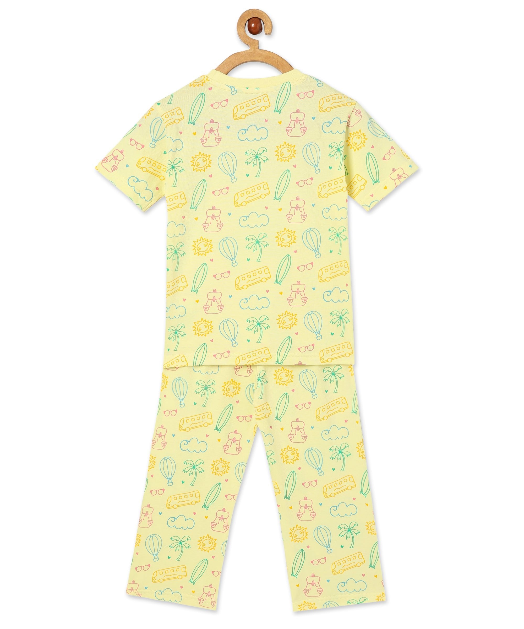 Kids Pajama Set Combo of 2 Baby Pyjamas Set - Route to Rest & Wander & Wonder - TPS2 - AN - RTRSW - 0 - 6