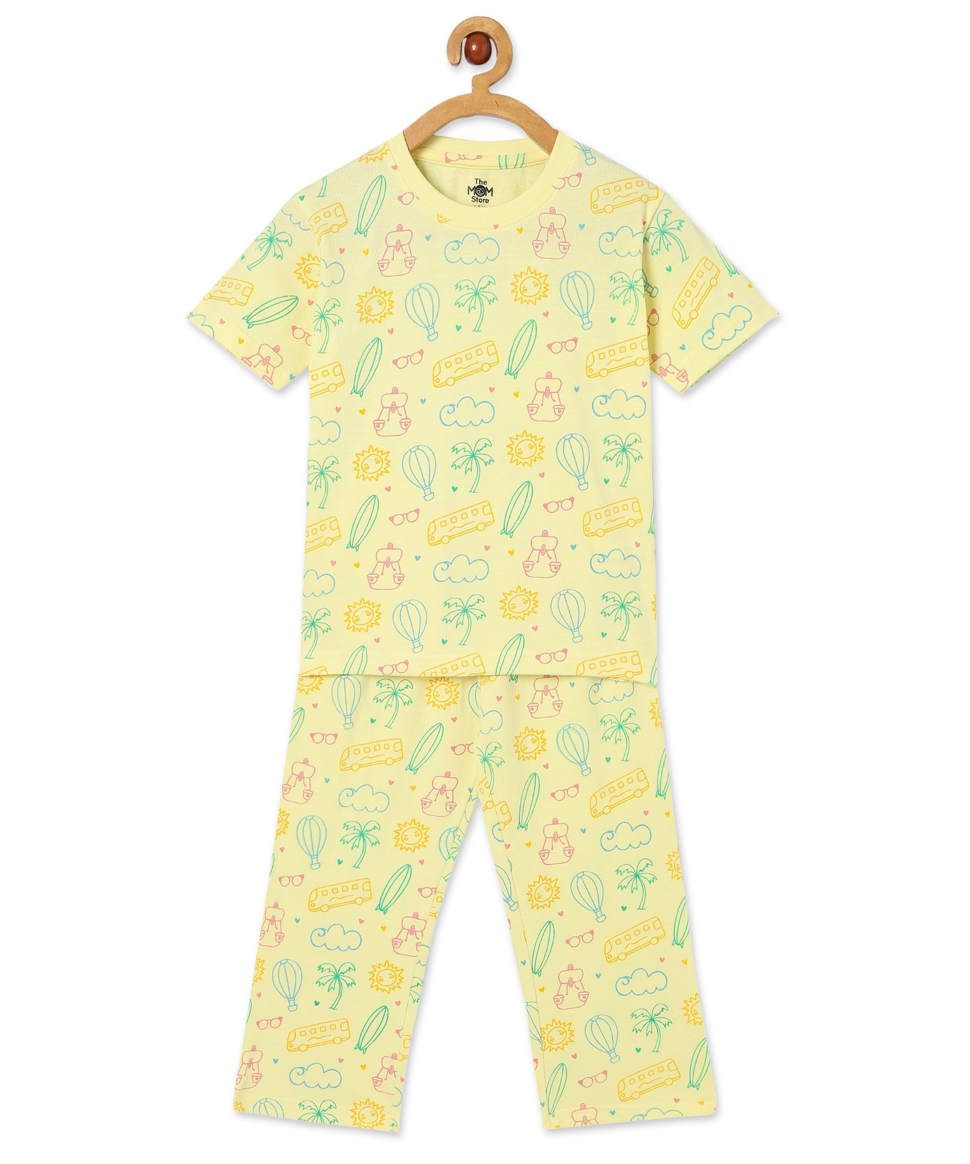 Kids Pajama Set Combo of 2 Baby Pyjamas Set - Route to Rest & Wander & Wonder - TPS2 - AN - RTRSW - 0 - 6