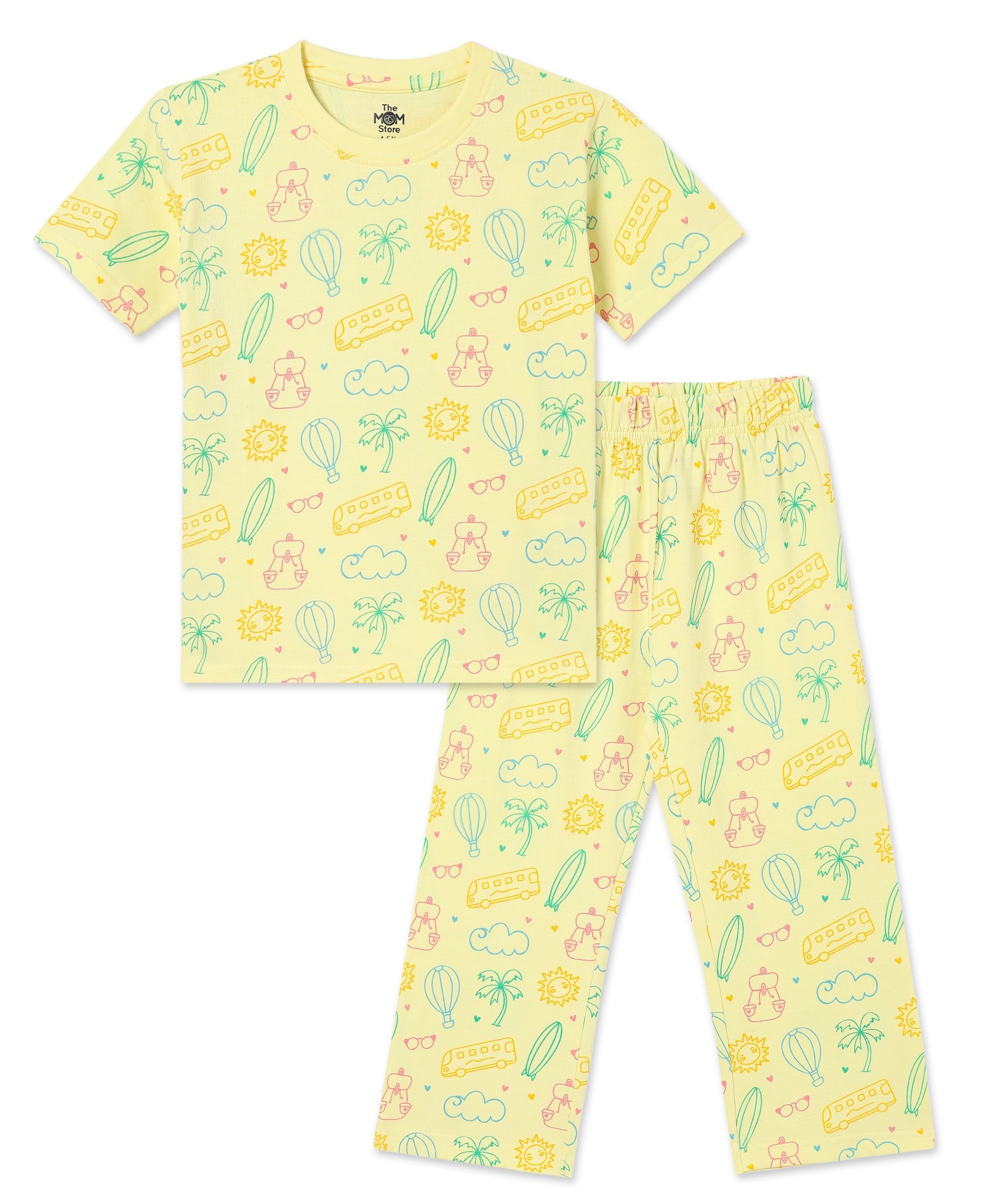 Kids Pajama Set Combo of 2 Baby Pyjamas Set - Route to Rest & Wander & Wonder - TPS2 - AN - RTRSW - 0 - 6