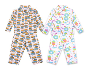 Kids Pajama Set Combo of 2-Breakfast Club-Sweet Tooth - TPS2-BRFST-0-6